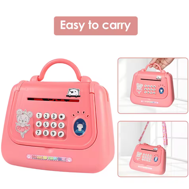 Girls Handbag Design Piggy Bank - Pink